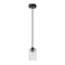 Z-Lite Beckett 1 Light Mini Pendant, Matte Black And Clear Seedy 492MP-MB - alternate 4